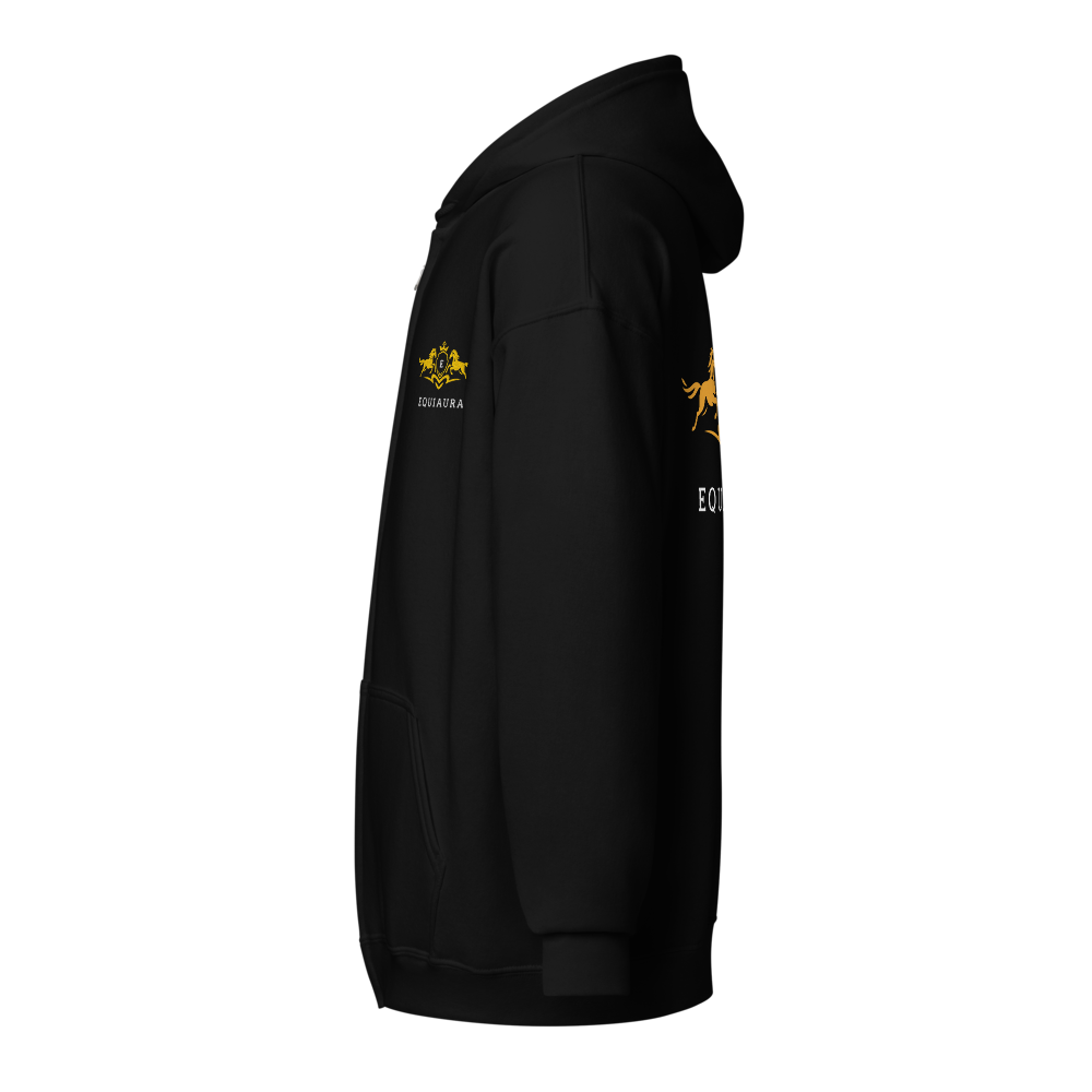 EQUIAURA Men's Zip Hoodie - Black