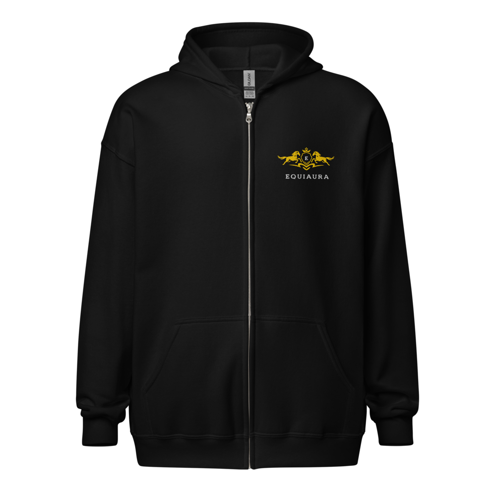 EQUIAURA Men's Zip Hoodie - Black