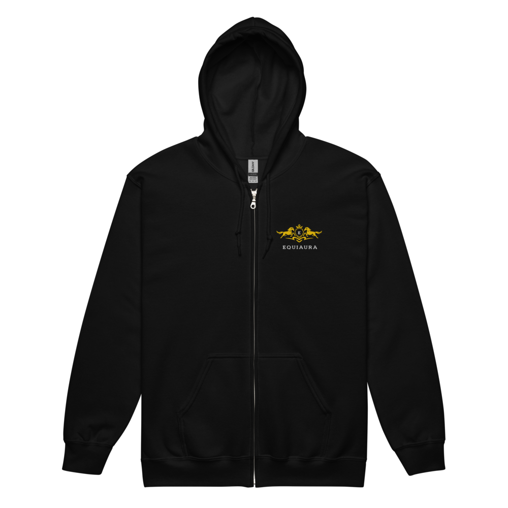EQUIAURA Men's Zip Hoodie - Black