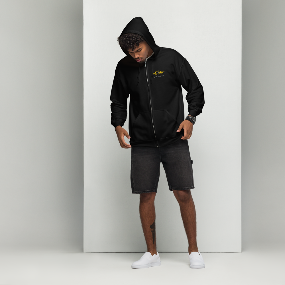 EQUIAURA Men's Zip Hoodie - Black