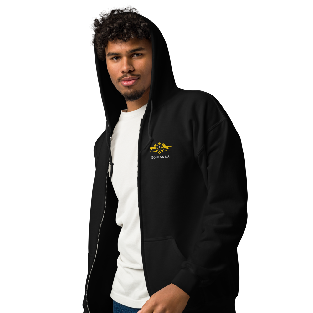 EQUIAURA Men's Zip Hoodie - Black