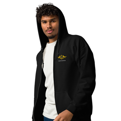 EQUIAURA Men's Zip Hoodie - Black